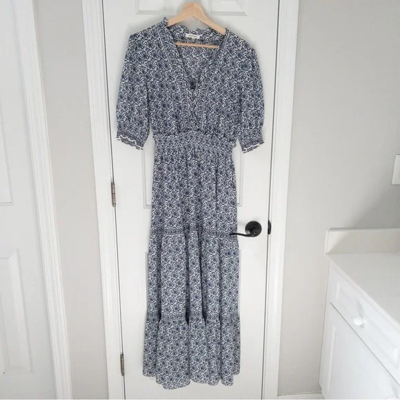 Max Studio Navy Floral Maxi Dress - Picture 1 of 5